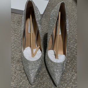 Steve Madden Silver Rhinestone heels